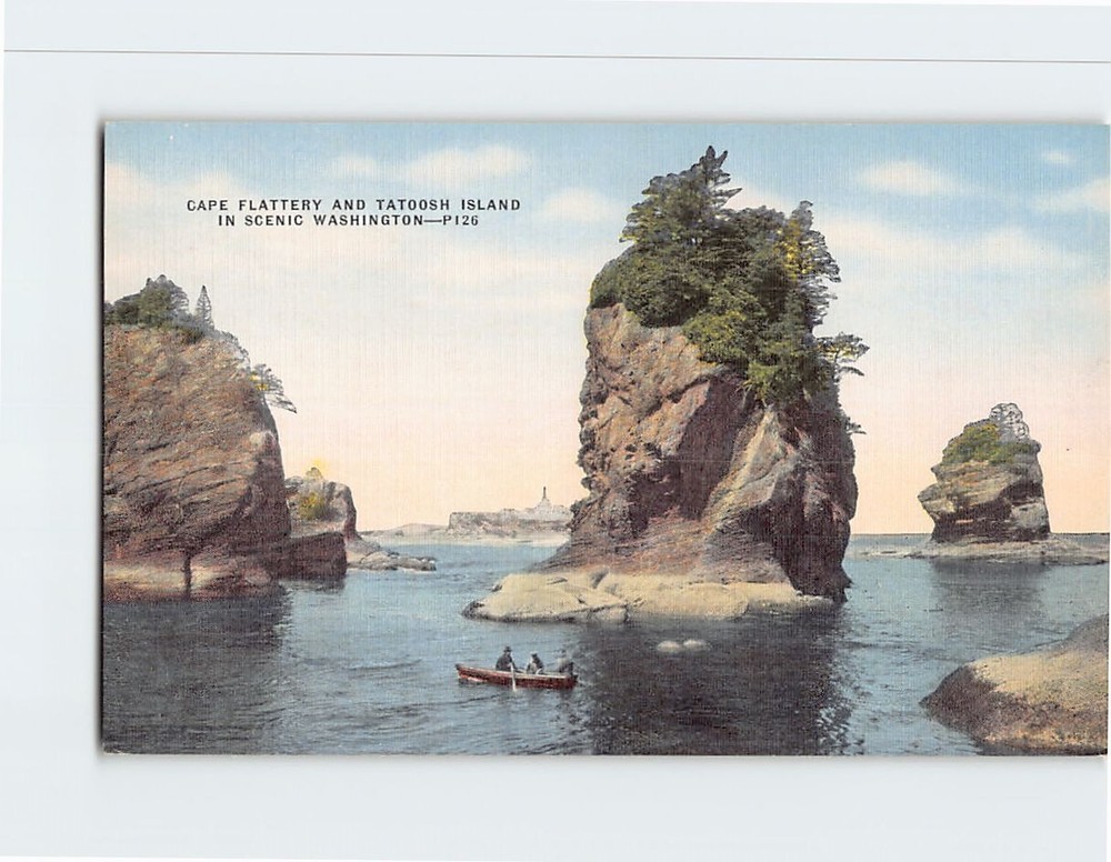 Postcard Cape Flattery & Tatoosh Island Washington USA