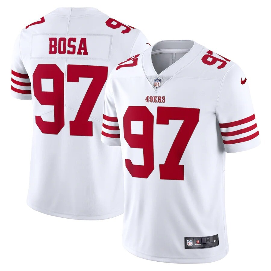 Men's Nick Bosa #97 White Player Game Stitched Jersey NWT