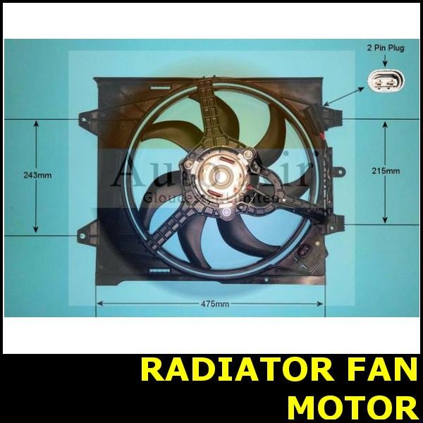 Radiator Fan Motor Centre Fits FIAT 500 1.4 900 312 933150