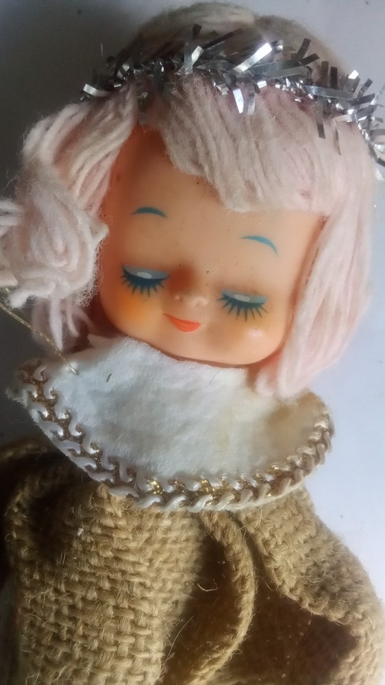 Vtg Holt Howard Christmas tall Angel 1960’s this is, Christmas decor, pink hair