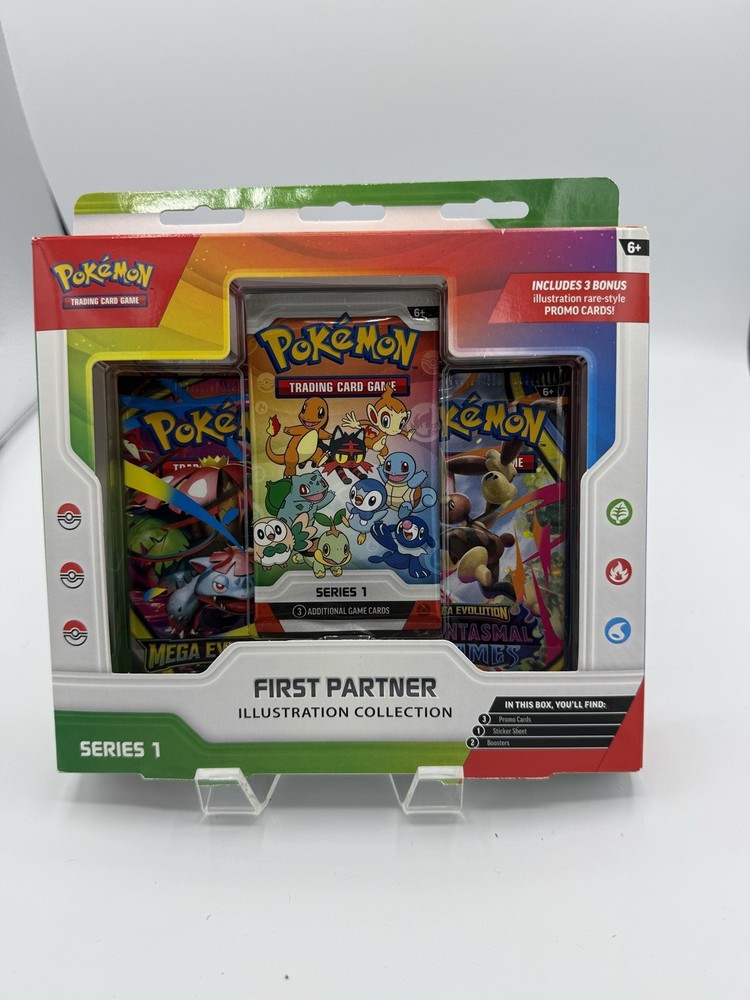 Pokémon TCG First Partner Illustration Collection Series 1 Sealed Box 3 Pax NEW