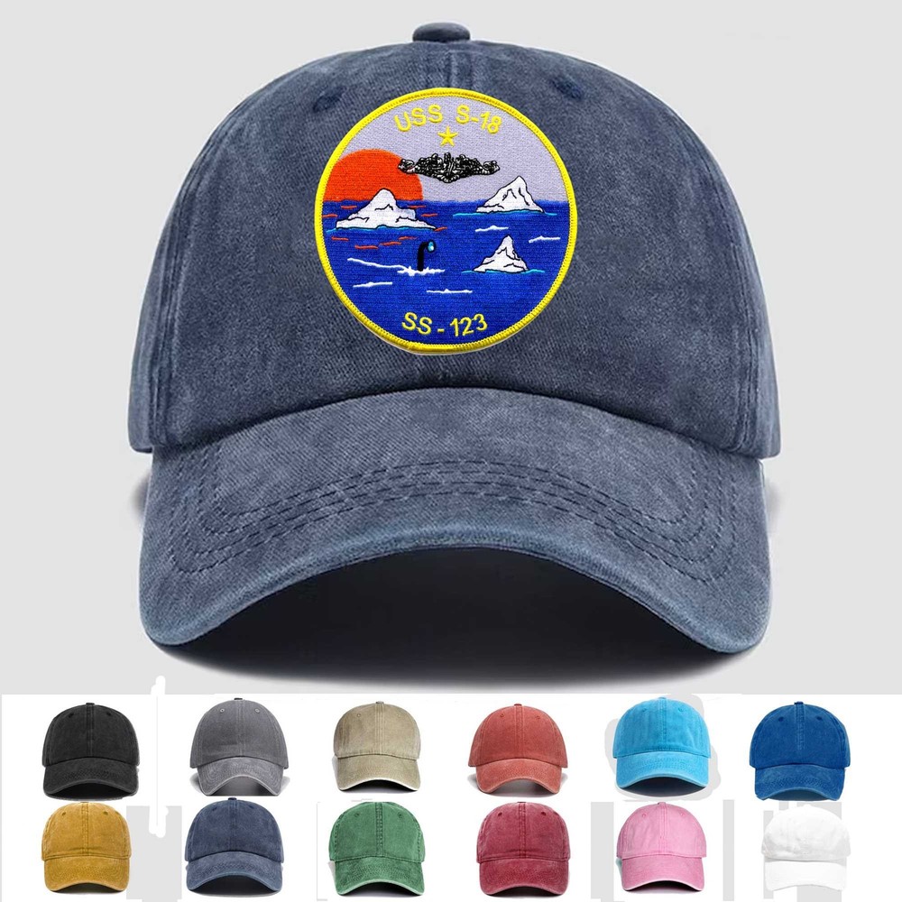 Custom Personalization Embroidered Hat SS-123 USS S-18, Veteran Cap, Trucker Hat