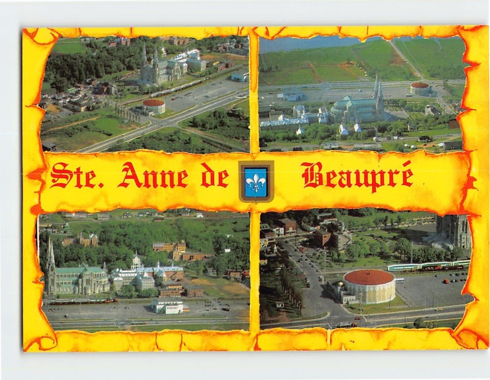 Postcard Aerial view Of Cyclorama & Basilica Of Sainte-Anne-de-Beaupre Canada