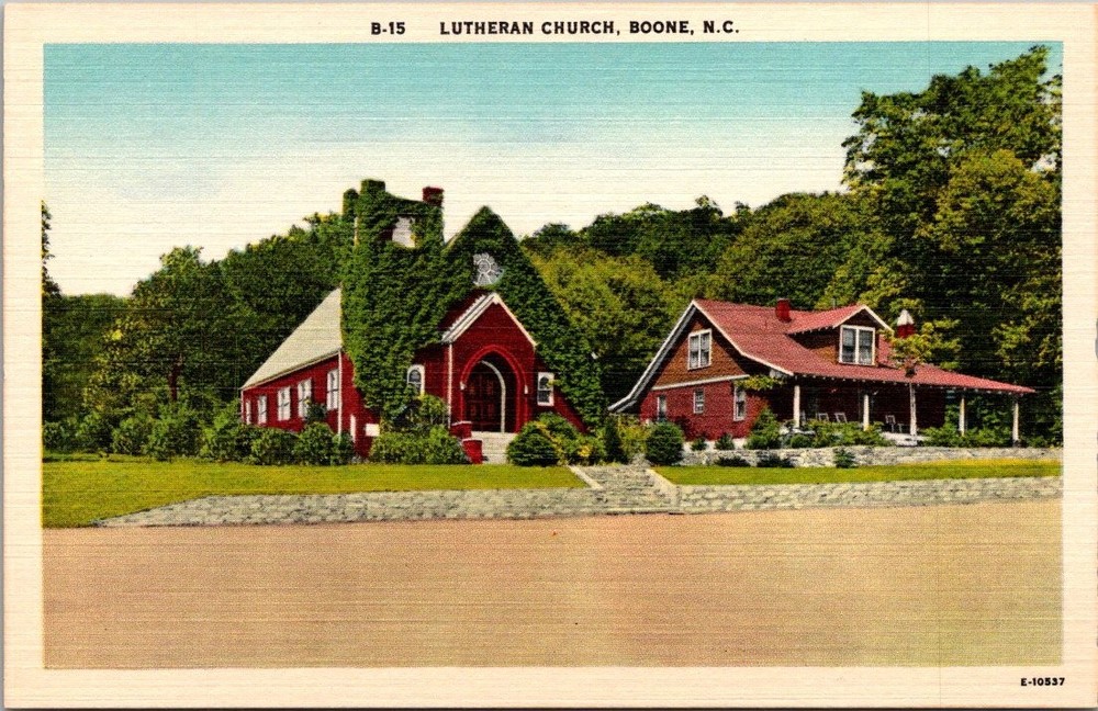 Vintage Postcard Lutheran Church Boone North Carolina