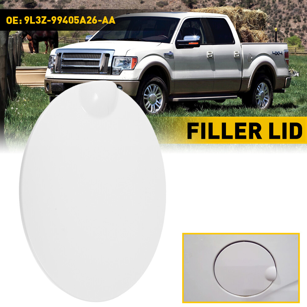 White Painted Fuel Gas Filler Tank Lid Door Cap Cover Fits Ford F150 2009-2014