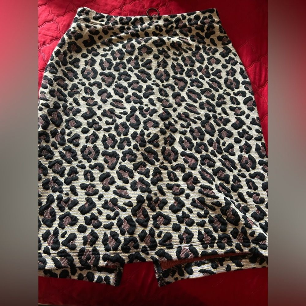 Maeve Leopard Print Pencil Skirt