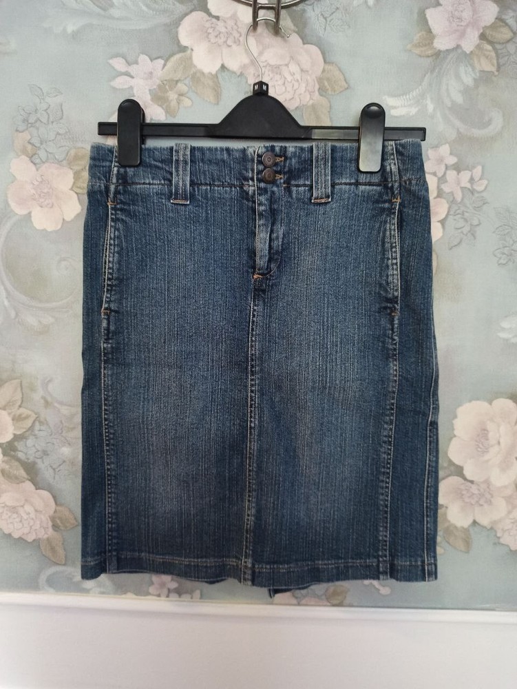 Burberry London Women Skirt Denim Jeans Blue Size UK10 US8 *