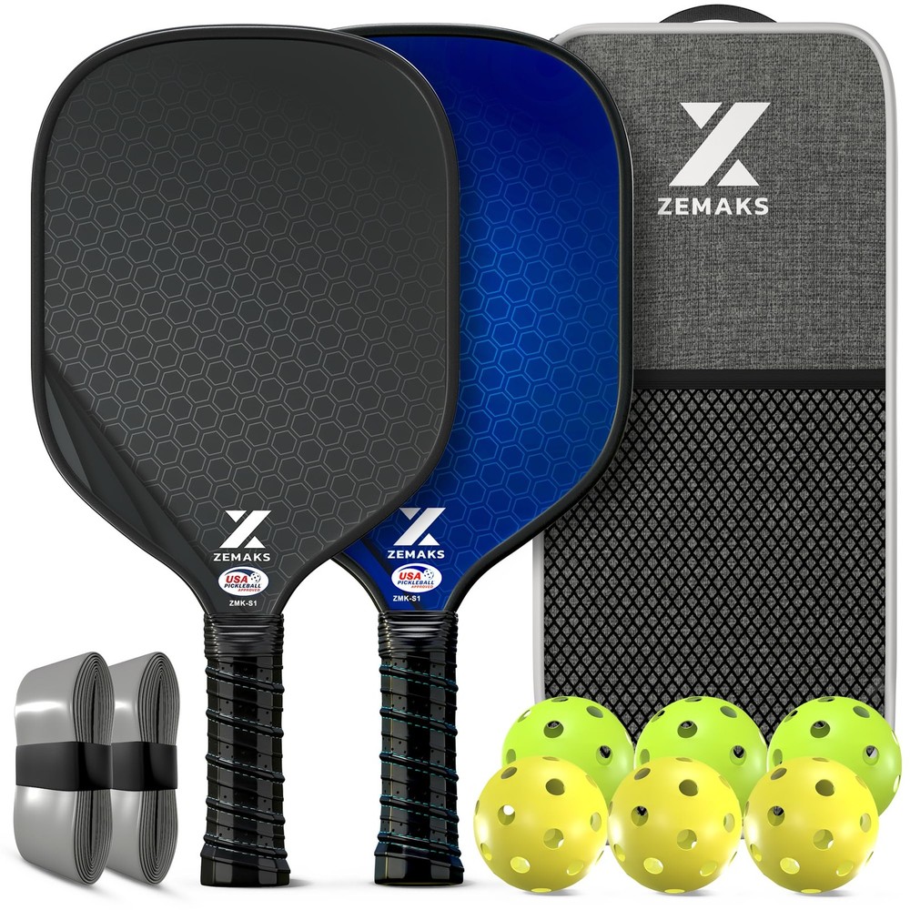 Premium Carbon Fiber Pickleball Paddles Set of 2 with Polypropylene Cores