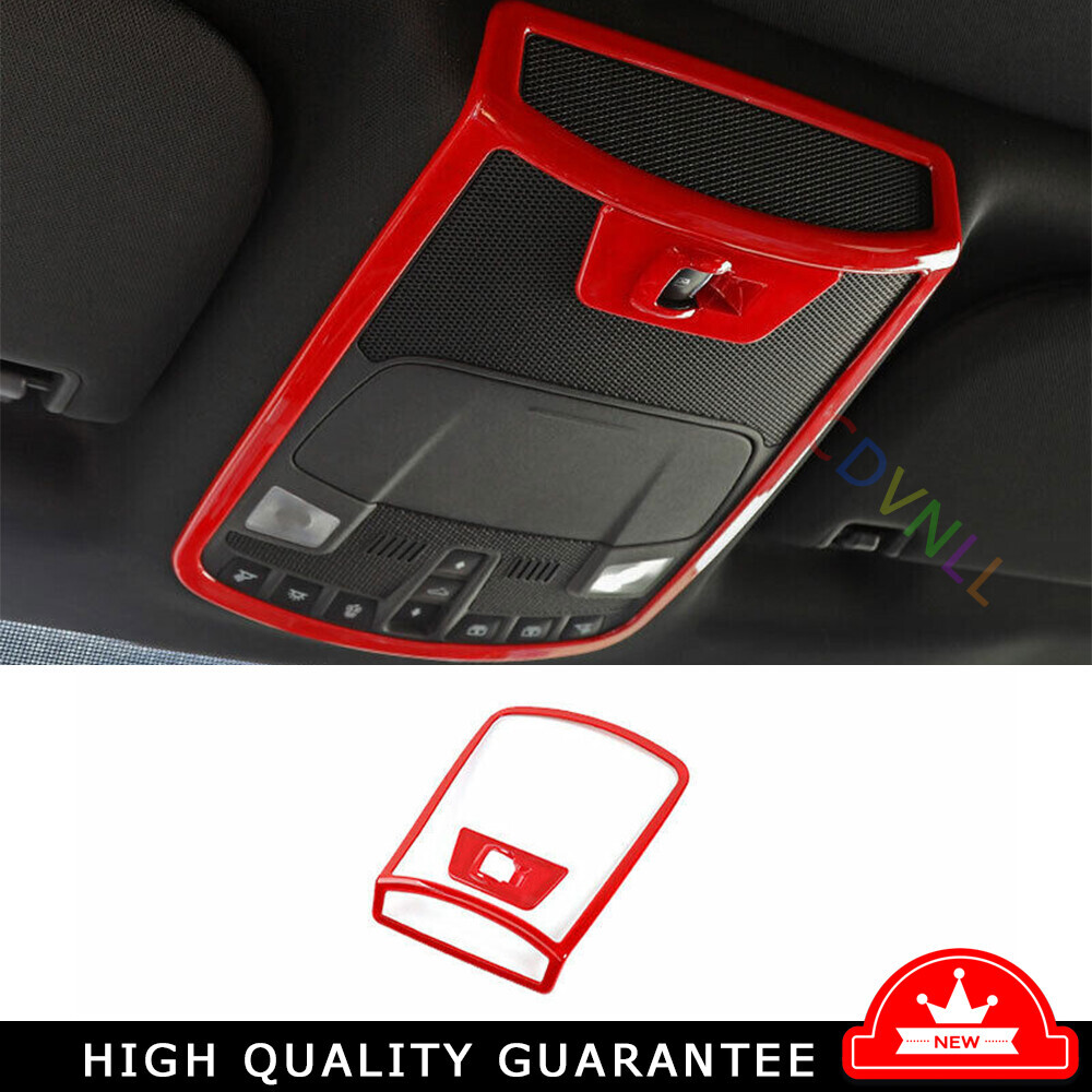 Bright Red Front Reading Light Cover Trim 2PCS Fit For Ford F150 F-150 2015-2020
