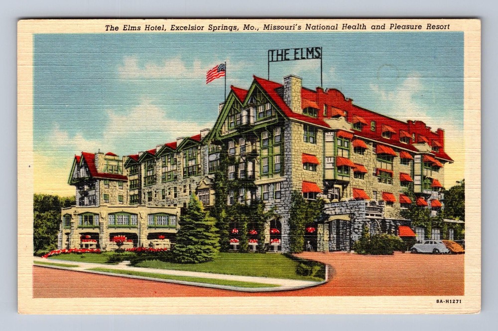 Excelsior Springs MO-Missouri The Elms Hotel Vintage c1950 Postcard