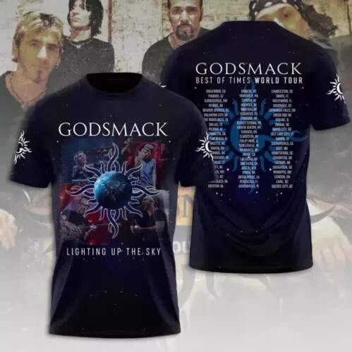 Godsmack T-Shirt Rock Band Music Pullover Top Gift Unisex 3D T-Shirt Gift