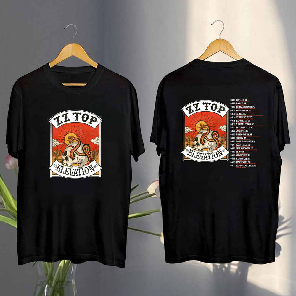 ZZ Top 2025 The Elevation Tour Shirt - Band Concert Merch Gift for Fans