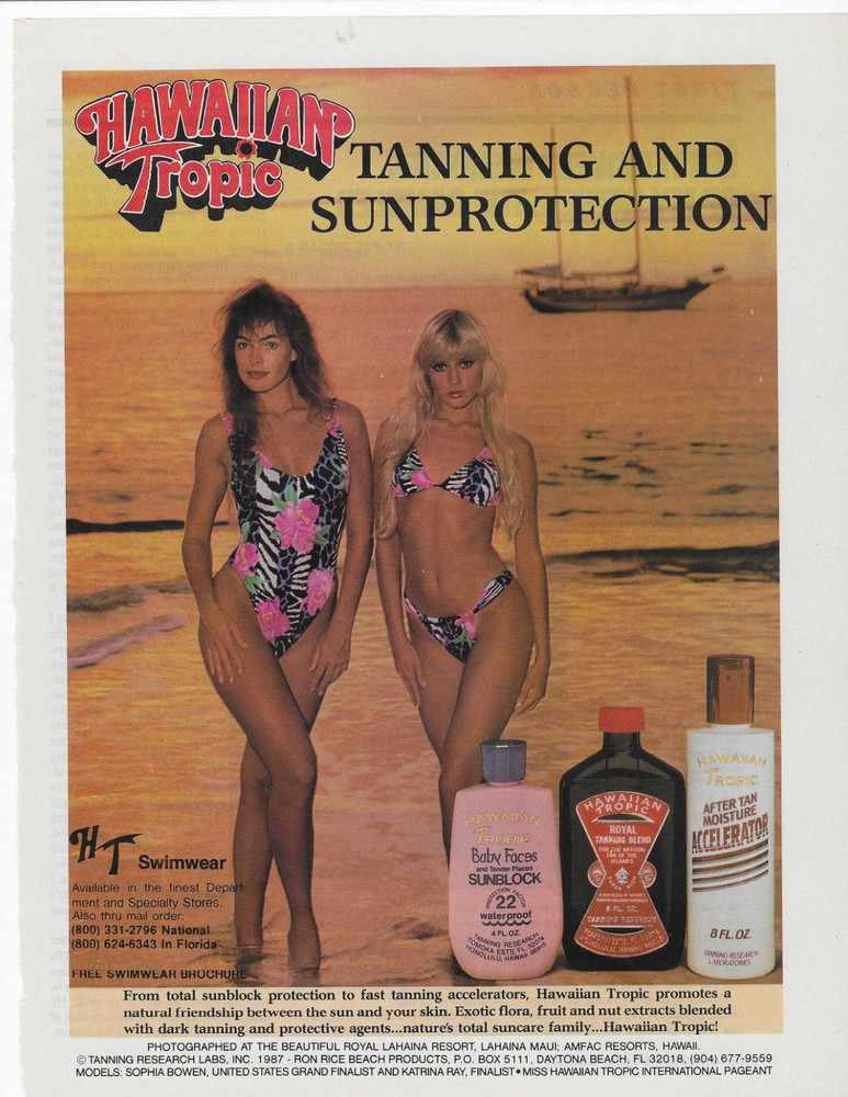 Hawaiian Tropic  Original Print Ad