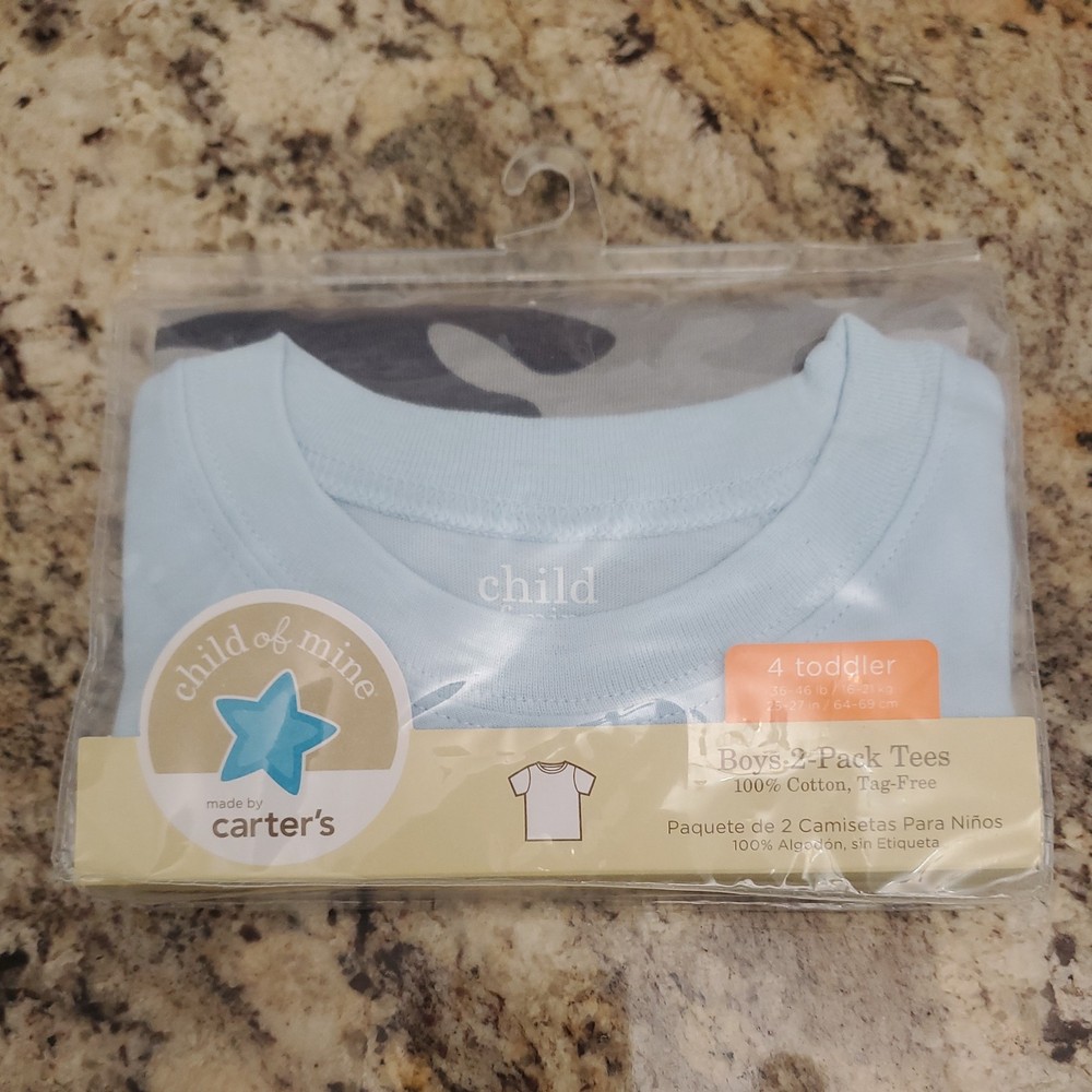 Carter's Child of Mine Baby Boys 2 pack tees Shirt 4 toddler