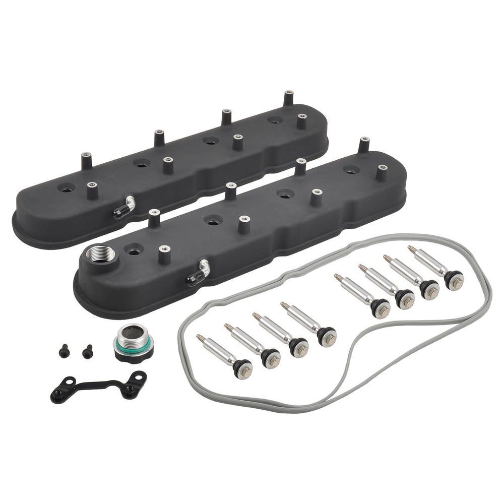GM LS Cast Aluminum Valve Covers w/ Coil Mounts for LS1 LS2 LS3 5.3 6.0 Black