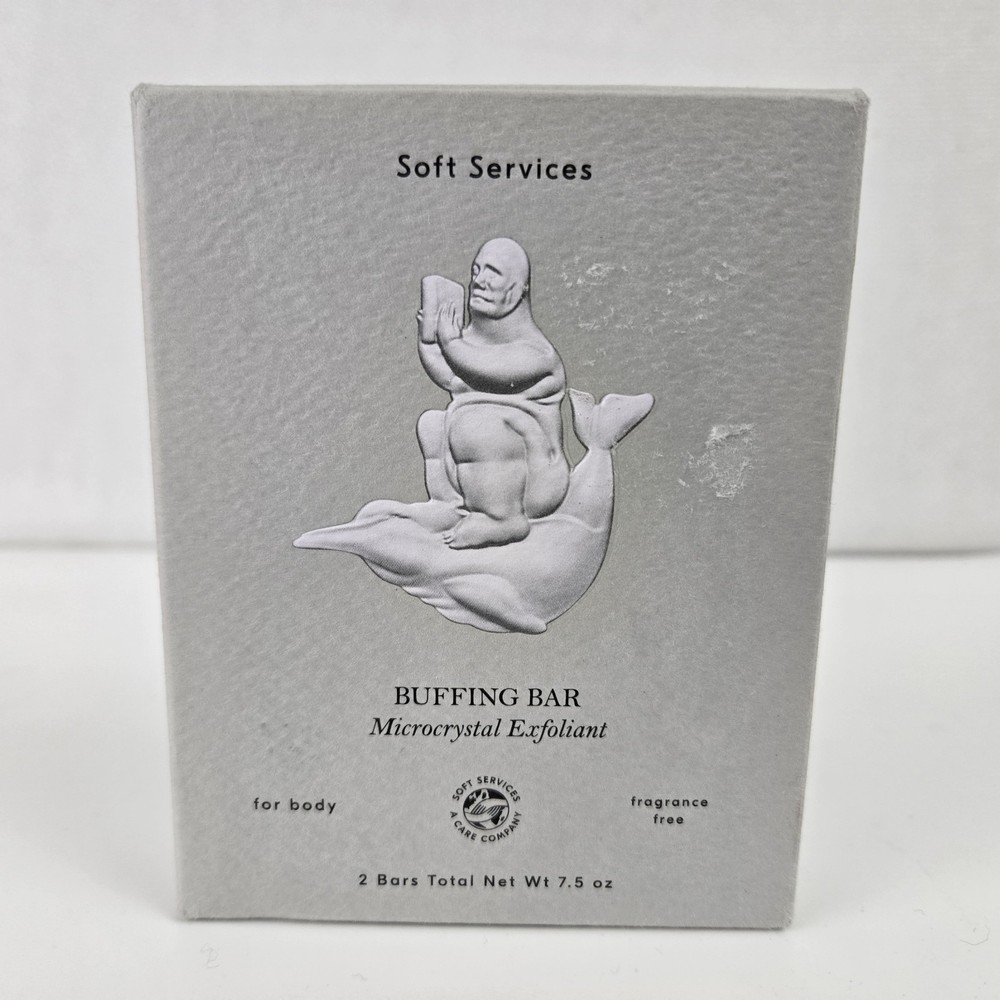 2 Soft Services Body Buffing Bars Microcrystal Exfoliant Original Fragrance Free