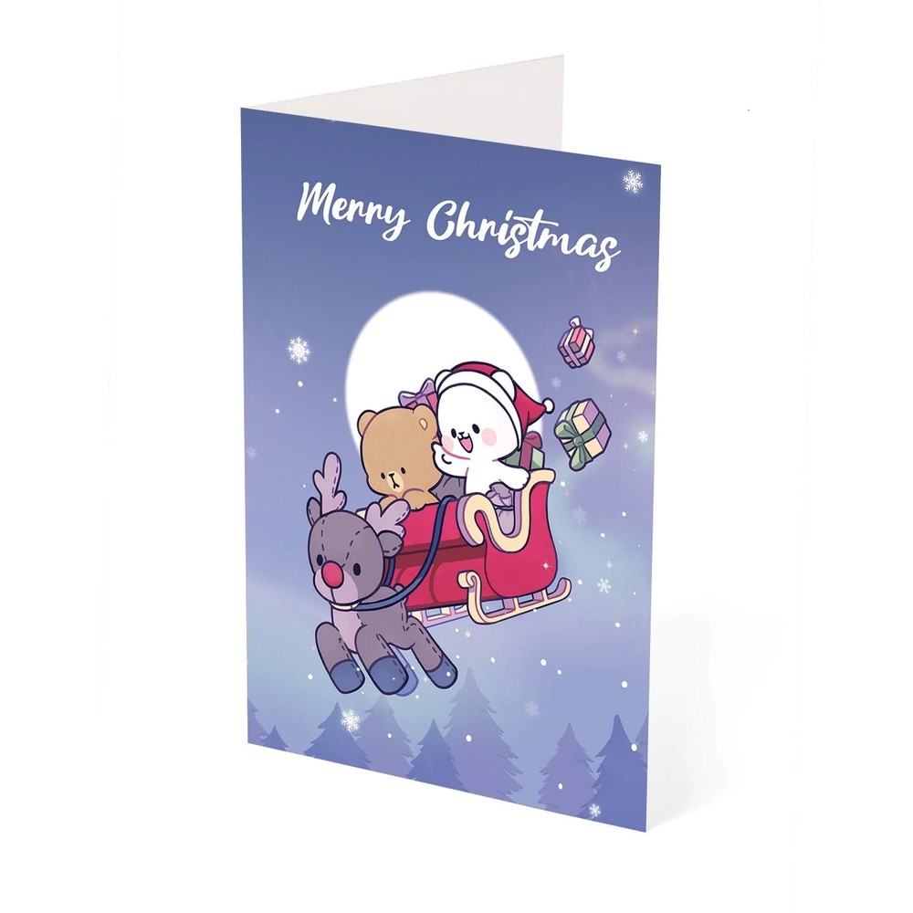Milk Mocha Bear: Christmas Card - Sleigh Ride