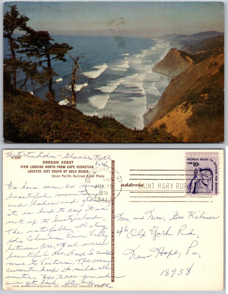 Oregon Coast Cape Sebastian Photo Postcard