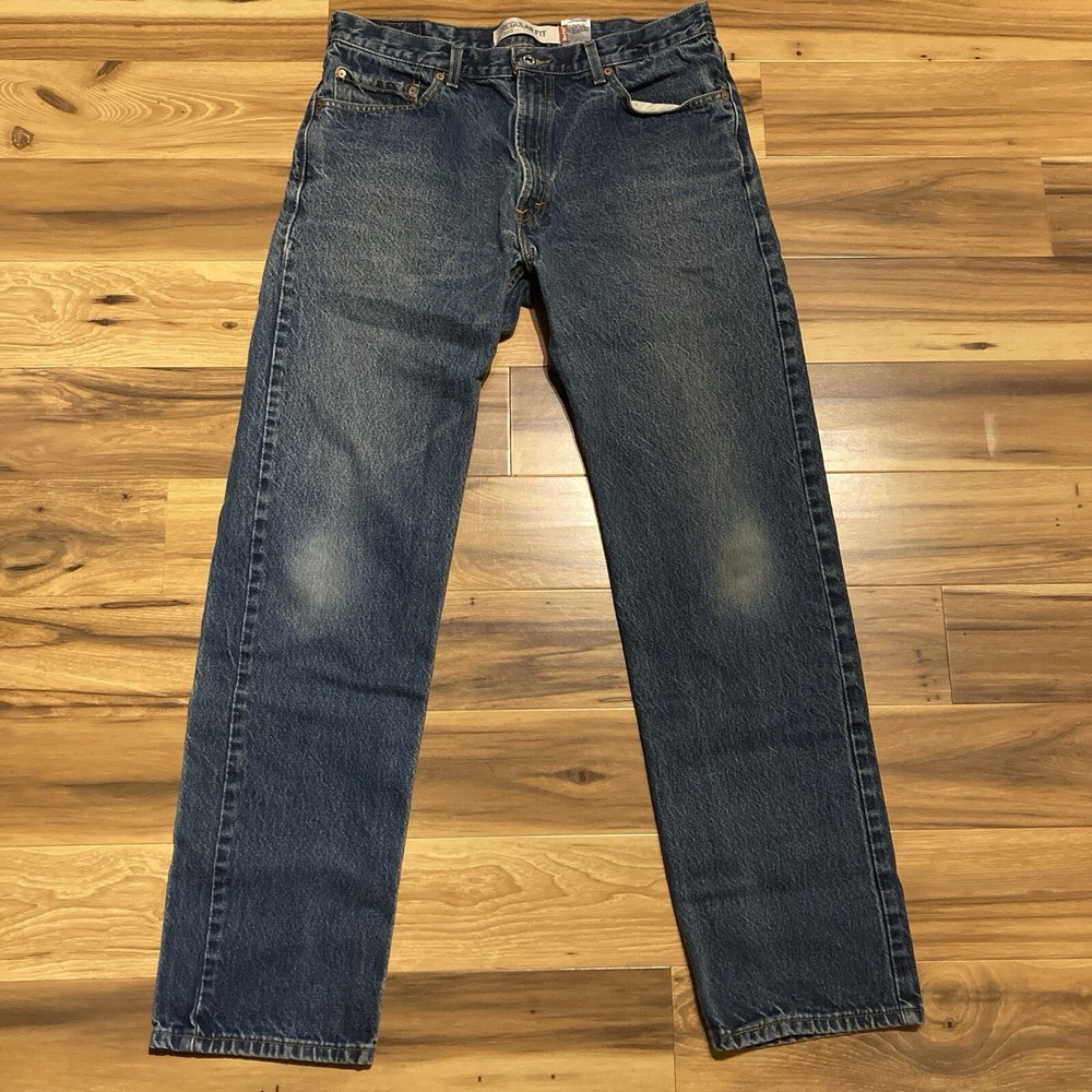 Levi's 505 Jeans Mens 36 x 34 Regular Fit Vintage Blue Denim
