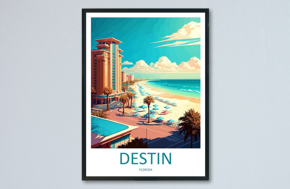 Destin Travel Print Wall Art Destin Wall Hanging Home Dcor Destin Gift Art