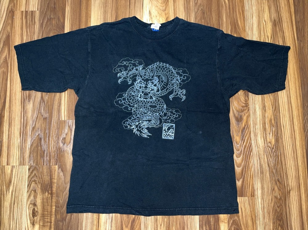 Vintage G Unit Y2K Men Short Sleeve T-Shirt Tee Size XXL Dragon