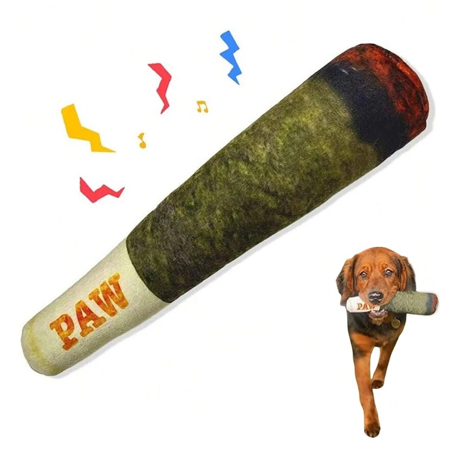 1pc Large PAW Joint Design Pet Teeth Squeaky Plush Toy Chew Toys For Dog
