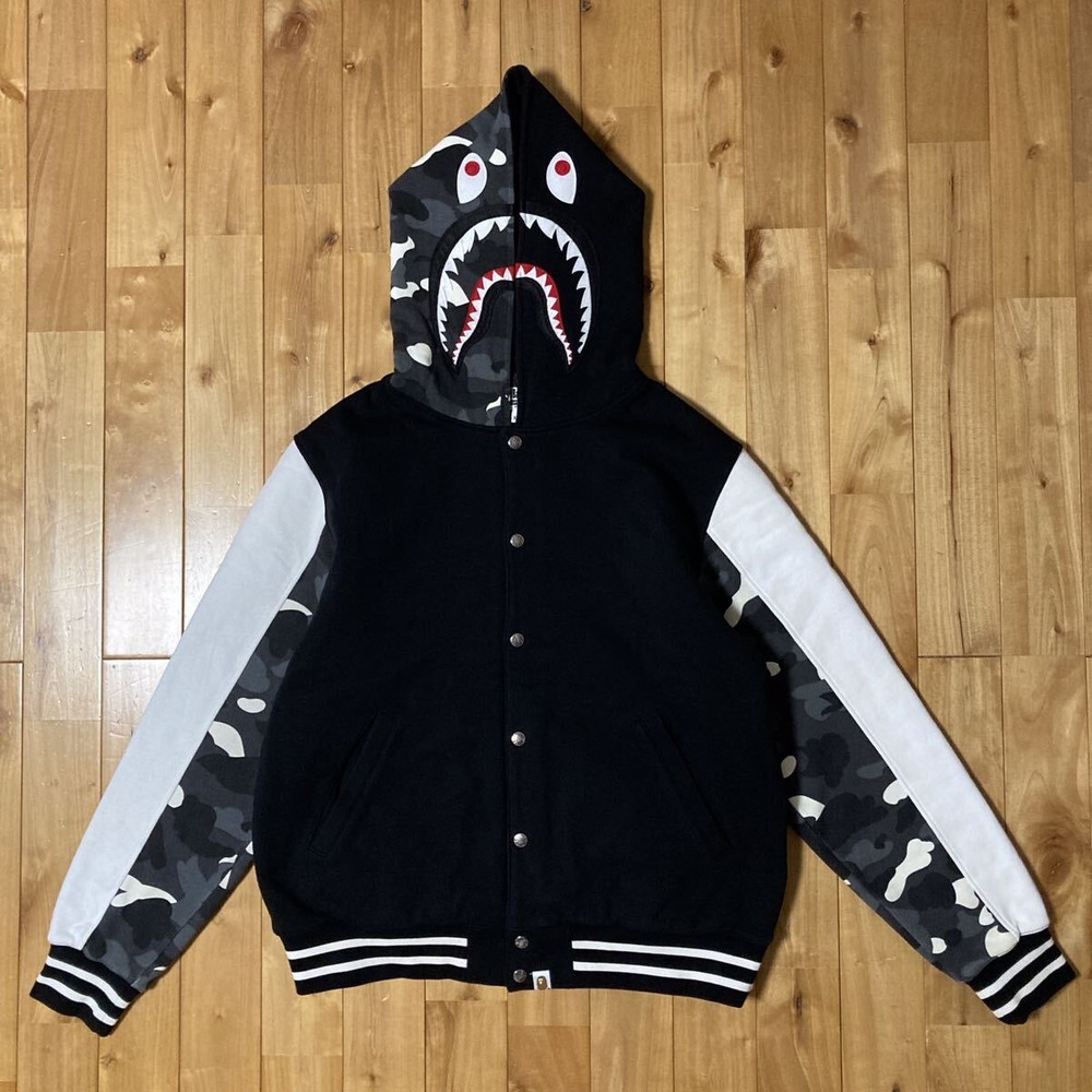Phosphorescent Xl City Camo Shark Hoodie Varsity Jacket Stadium A Bathing Ape Ba