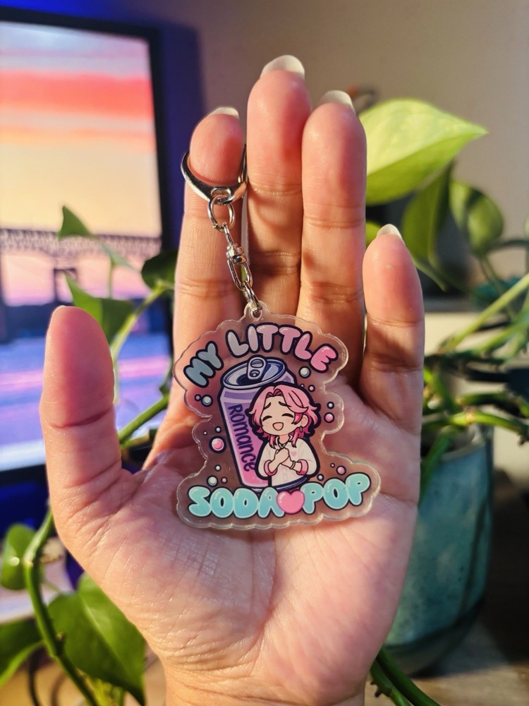 KPop Demon Hunter Saja Boys Romance My Little Soda Pop Custom Acrylic Keychain