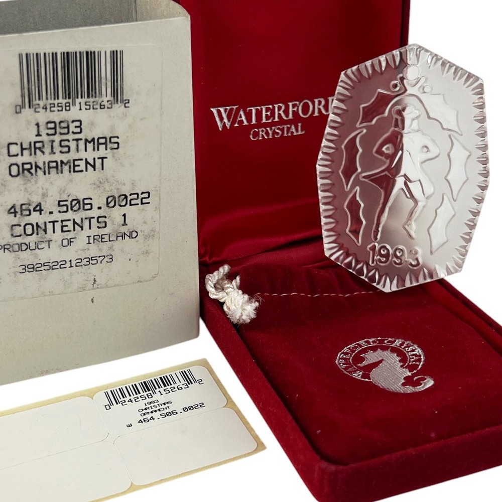 1993 Waterford Crystal 10 Lords a Leaping Christmas Ornament 12 Days Collection