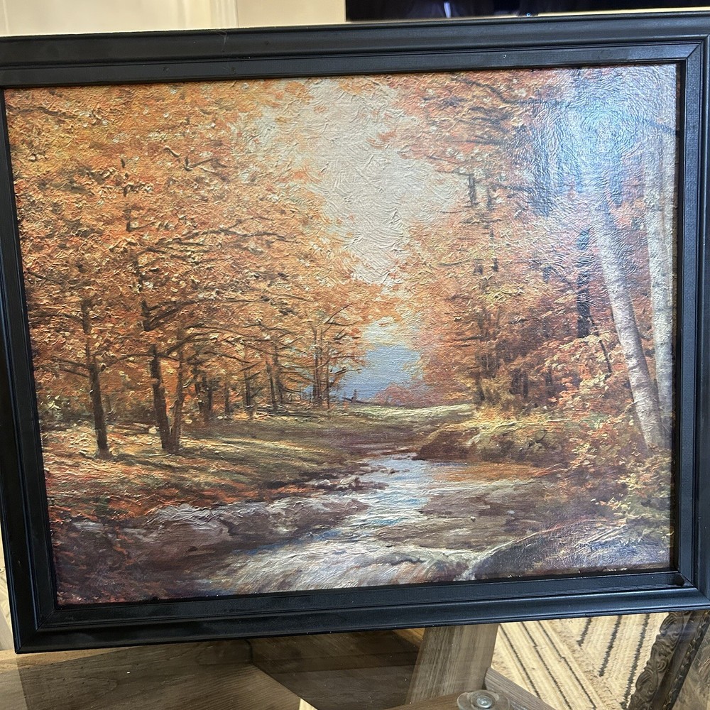 VTG 1960’s Winde Fine Prints Textured Litho No 219 Autumn Leaves By Robert Wood