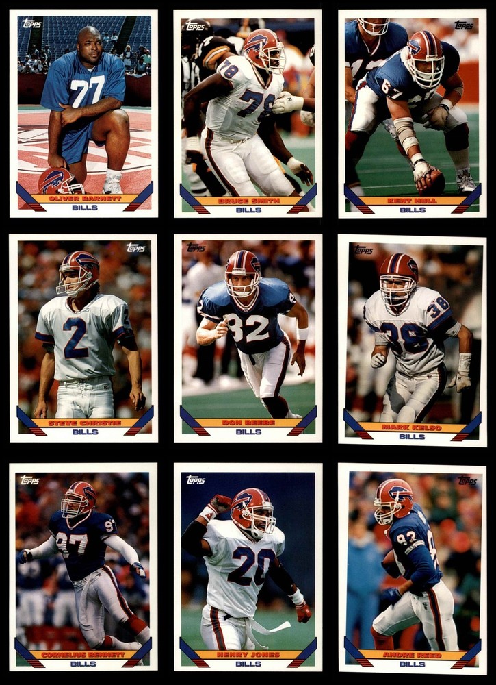 1993 Topps Bills Almost Complete Team Set 8 - NM/MT 7129661 (21 / 24 cards)