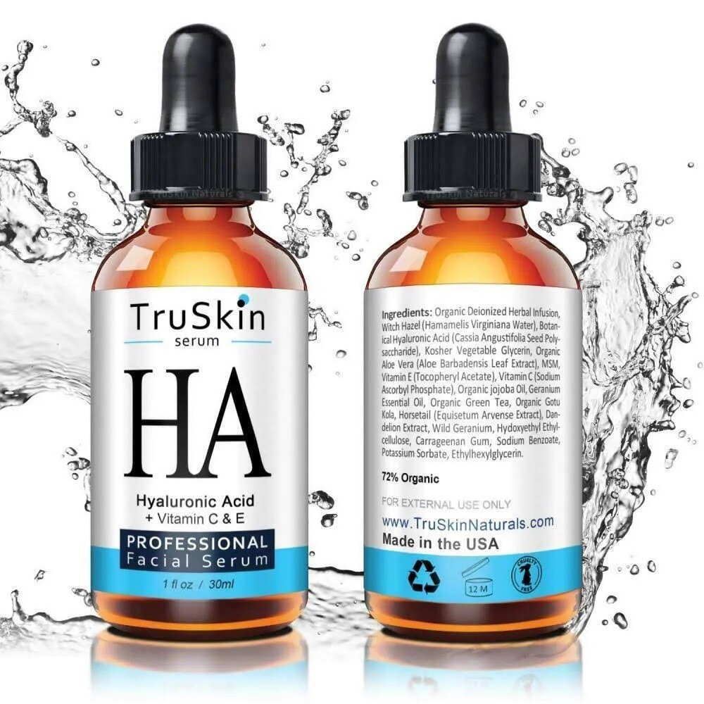 TRUSKIN Hyaluronic Acid Serum with Vitamins C and E 1 oz New