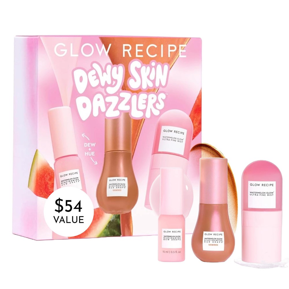 Travel Size Dewy Skin Dazzlers Set with Niacinamide Dew Drops Serum