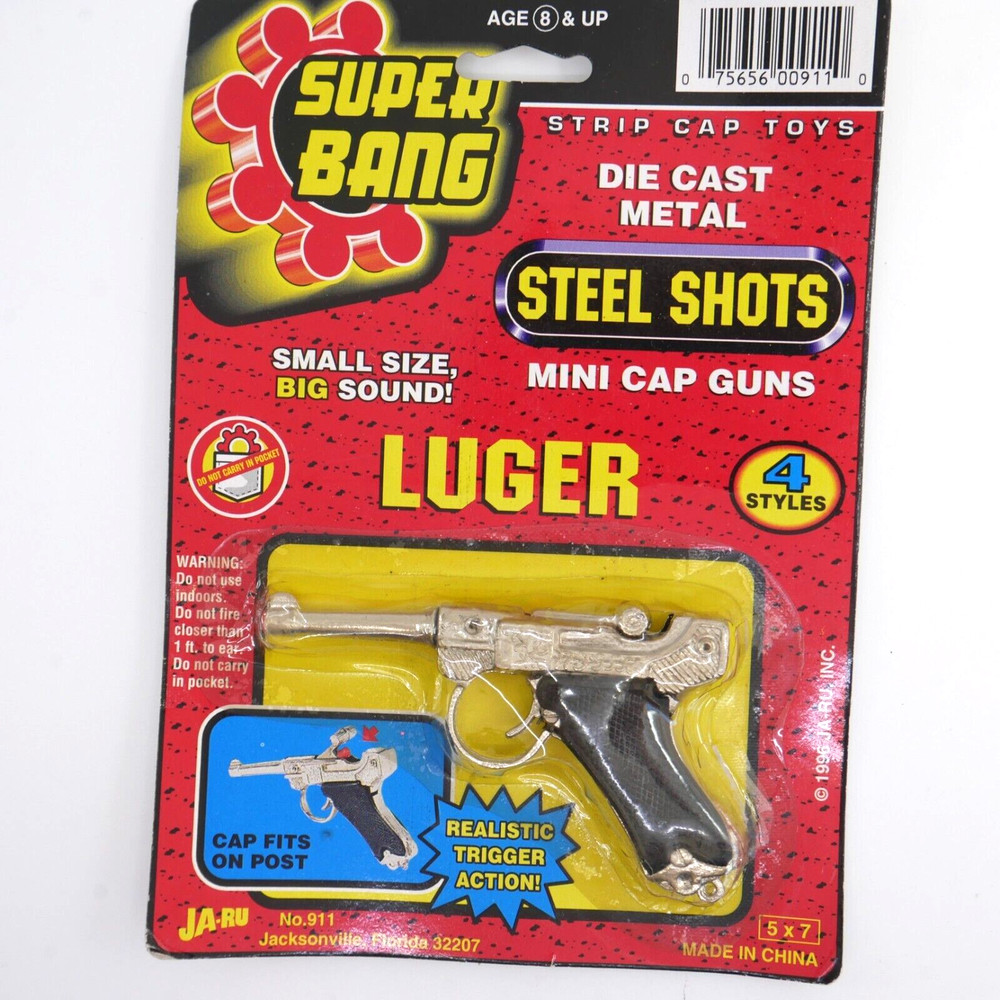 Super Bang Mighty Mini Metal Cap Gun Keychain Toy JA-RU # 911 (NO CAPS) LUGER