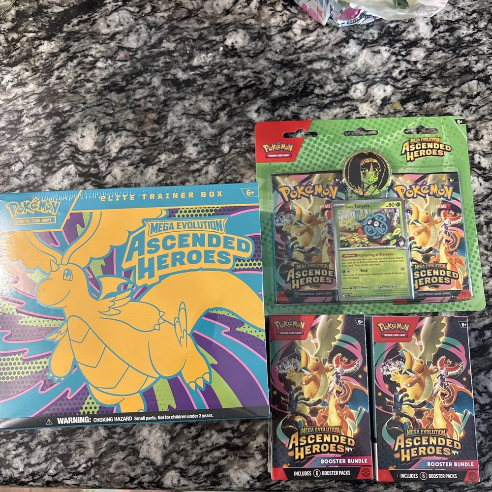 Pokémon Ascended Heroes ETB, Booster Bundle and blister pack - Sealed
