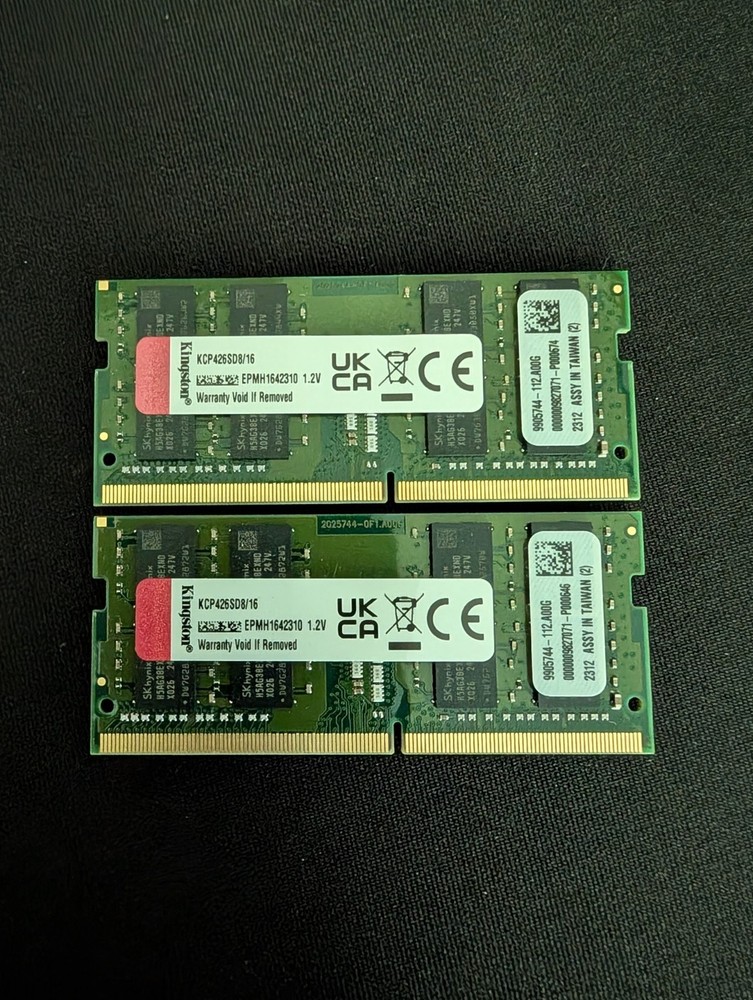 Kingston 32GB Memory Kit - KCP426SD8/16 16GB DDR4 2666Mhz Memory (2 x 16GB)