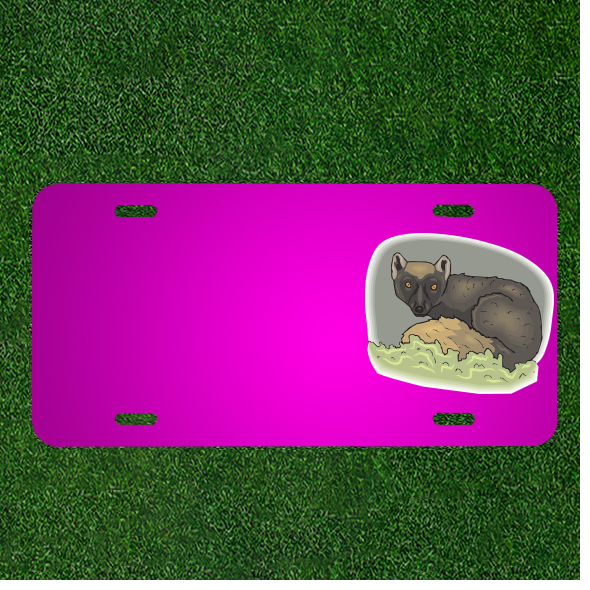 Create Your Unique Custom Car License Plate Featuring Personalized Names and a Charming Lemur Animal Design