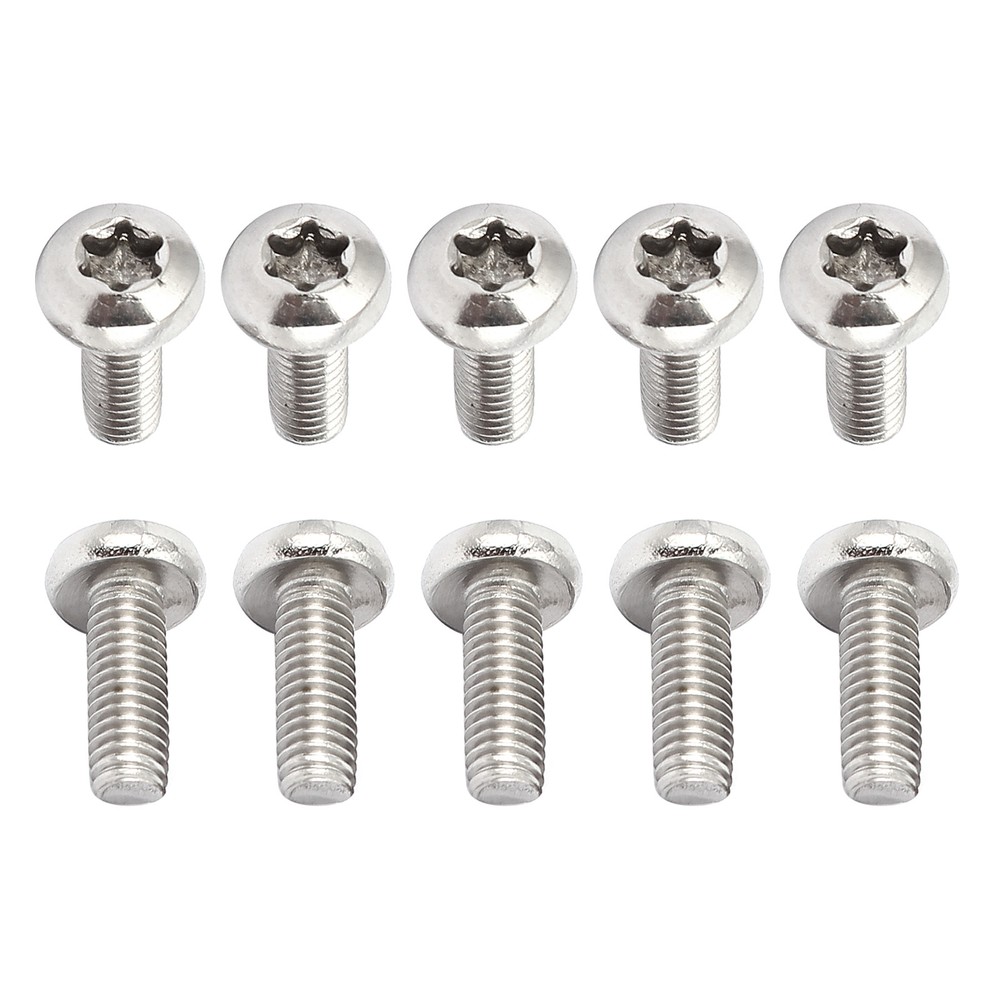 20Pack M4x12mm Pan Head Torx Screws 304 Stainless Steel Fasteners Silver