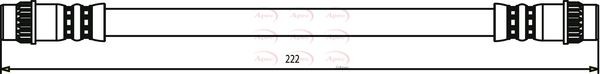 APEC HOS3068 Brake Hose Rear Right O/S Driver Side Fits Peugeot 206 206 Van