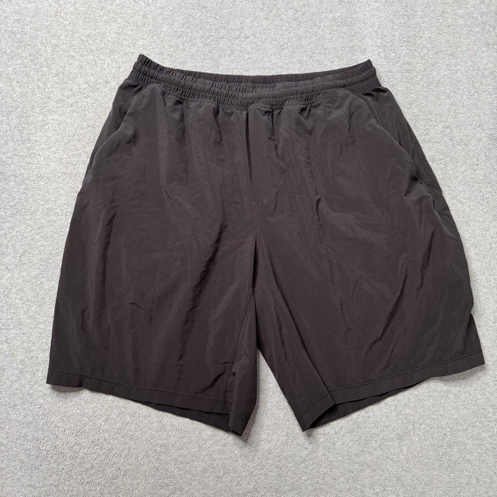Lululemon Pace Breaker Shorts Mens Large Black Drawstring Athleisure Gym Running