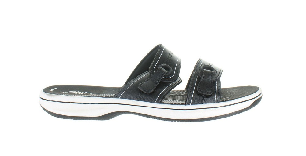 Clarks Womens Breeze Maye Black Sandals Size 11 Comfort Casual Style
