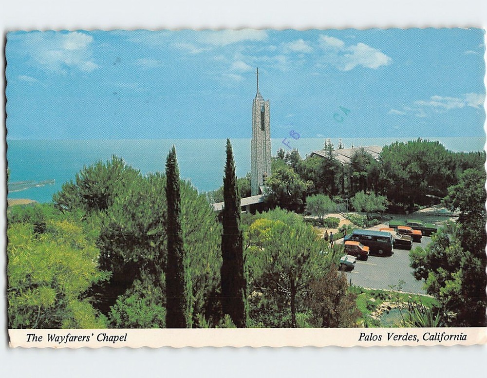 Postcard The Wayfarers' Chapel Palos Verdes California USA