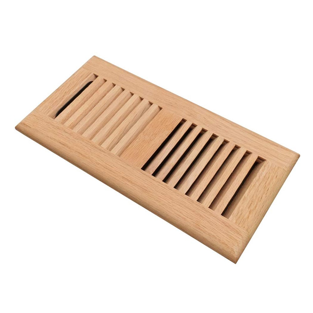 Red Oak Wood Floor Register, Drop in Vent Cover with Damper, 2-1/4 x 12 Inch ...
