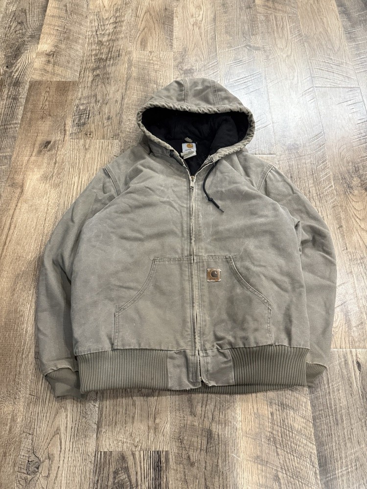 Carhartt Men's J140 Des Hooded Jacket Full Zip Size Medium