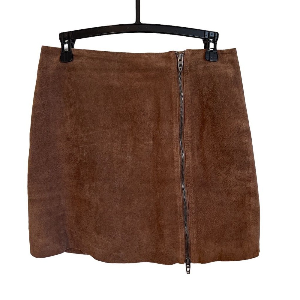 BlankNYC Womens Brown Leather Suede Mini Skirt Size 27 Casual Style