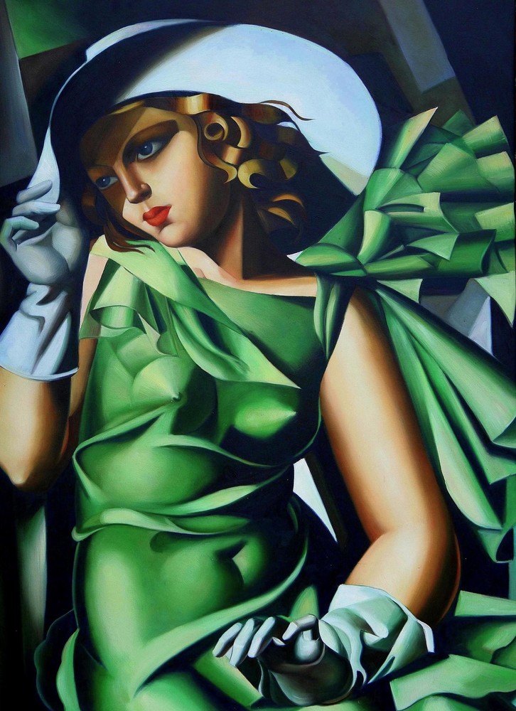 Decoration Poster.Home room art.Interior design.Lempika Model green dress.7265
