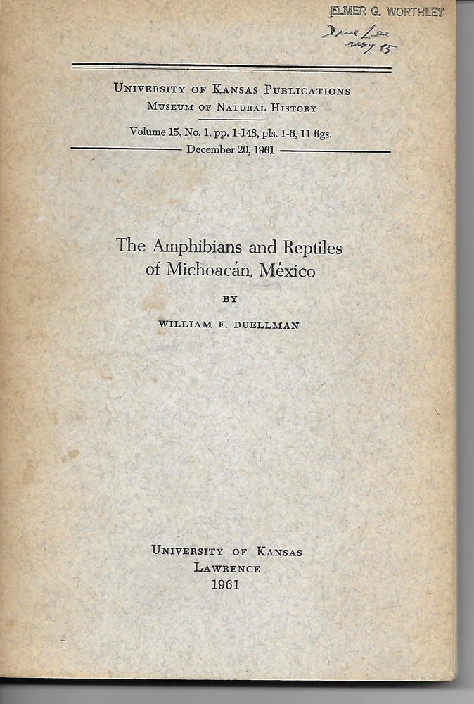 The Amphibians and Reptiles of Michoacan Mexico