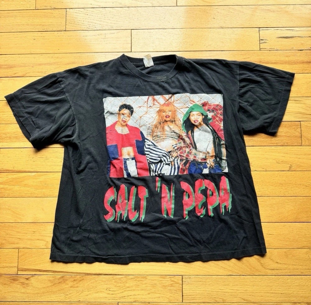 Vintage 90S Salt N Peppa Rap Tee Shirt Mens Size Xxl Rare Heaven Or Hell Og Rare