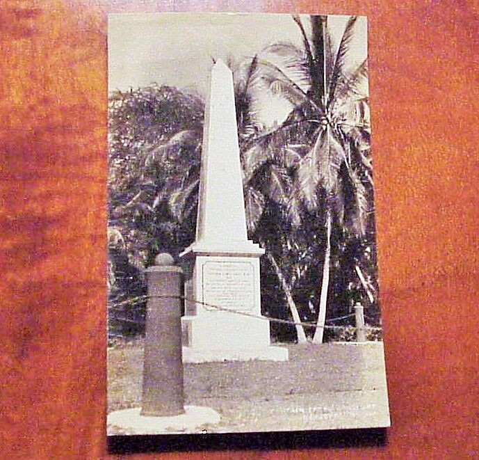 1930's Captain Cook Monument Kealakekua Bay TH Hawaii AZO RPPC