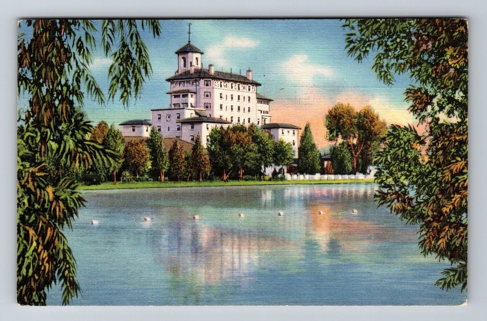 Pikes Peak CO-Colorado Vista Of Broadmoor Hotel Vintage c1936 Postcard Postal